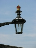 Lamp post with crown on top